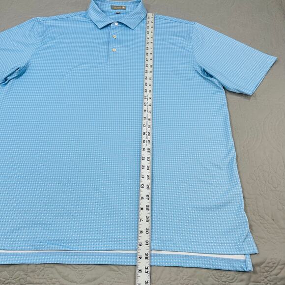 Peter Millar Shirt Mens X Large Blue X Geometric AOP Summer Comfort Performance - Picture 7 of 8